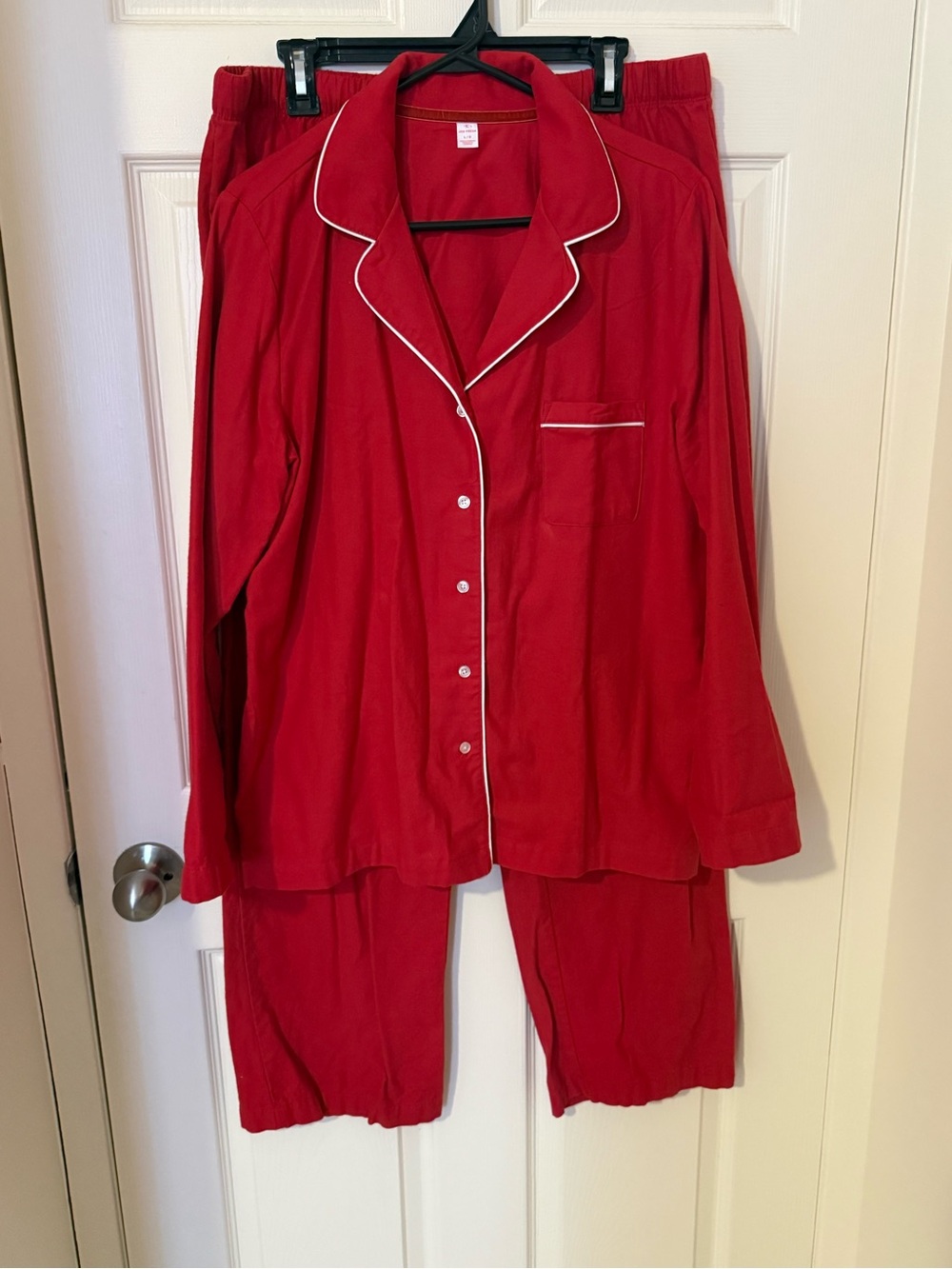 Joe Fresh Red Pajama Set with White Piping